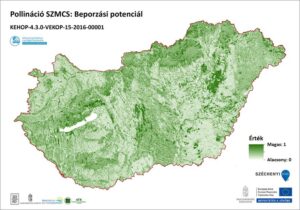 Map of pollination potential in Hungary 