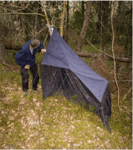 Malaise trap used in the field to capture insects